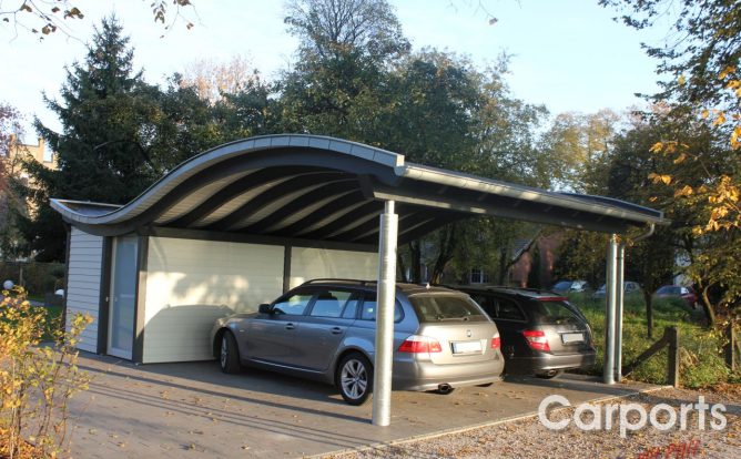 Carport Sinus mit Abstellraum