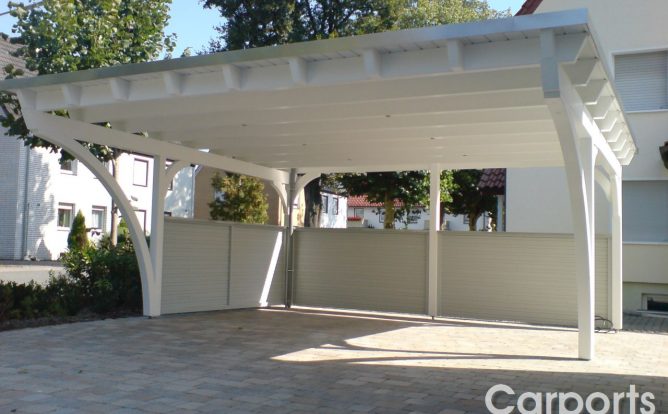 Carport Classic mit halbhoher Cono Wand