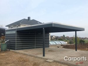 Doppelcarport HPL mit Abstellraum