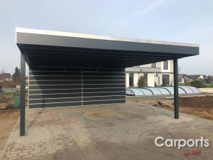 Doppelcarport HPL mit Abstellraum