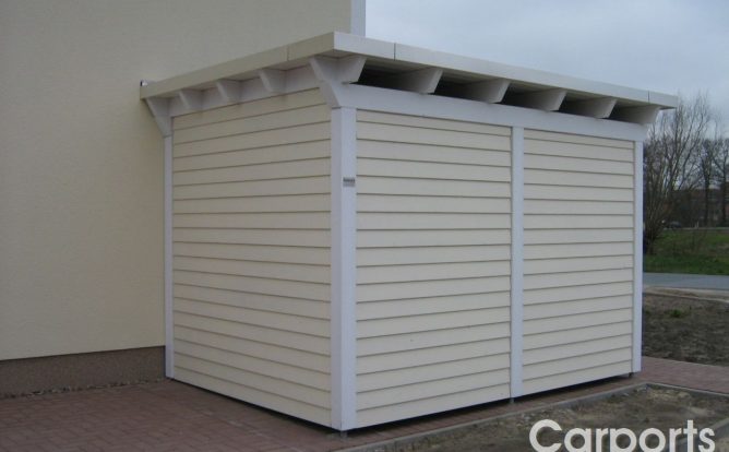 gartenlaube 5 Abstellraum Gartenhaus Classic mit Dachüberstand und Conos