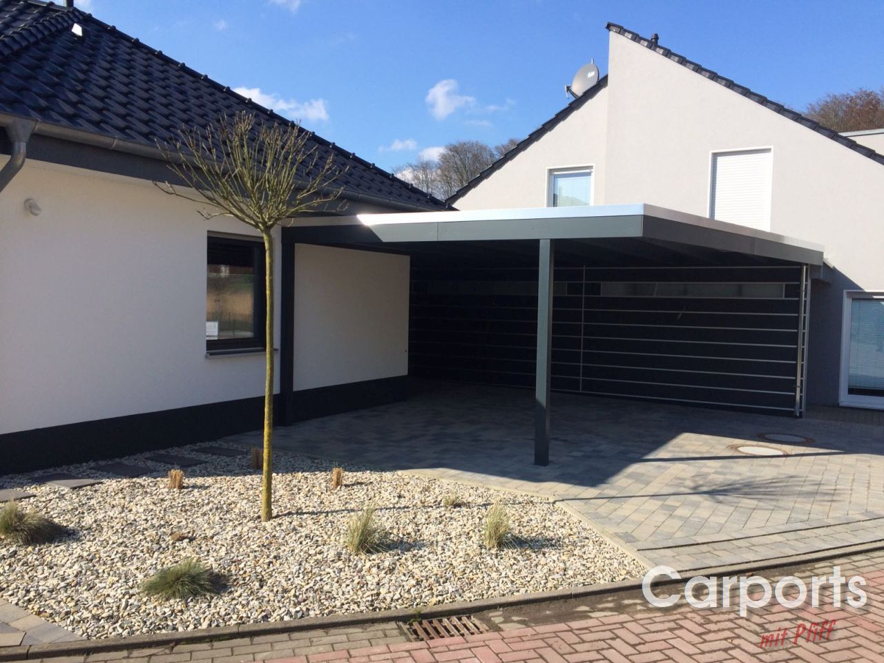 Carport Bauhaus HPL Mit Abstellraum Und Seitenwand
