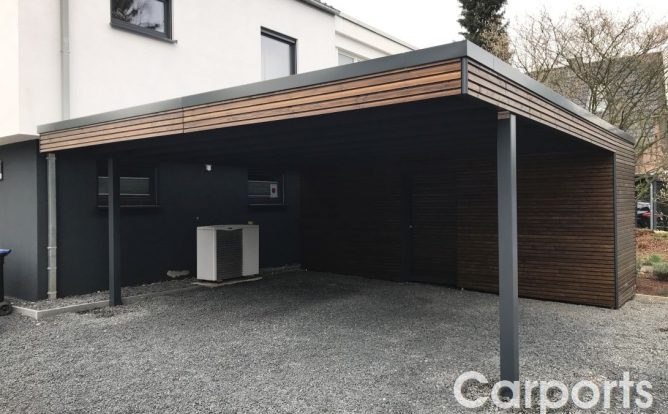 Carport Doppel-Rhombo aus Holz