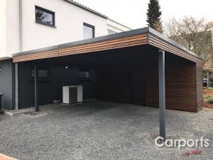 Carport Rhombo mit Abstellraum