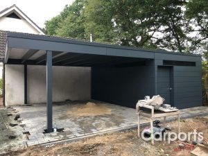 Carport HPL in Anthrazit